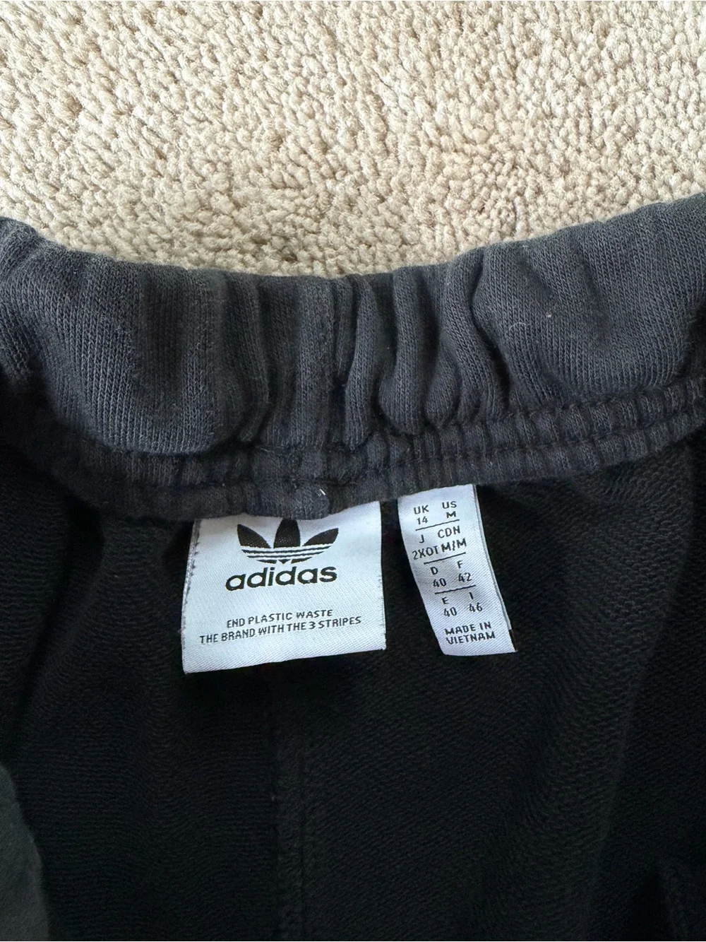 adidas Black Athletic Women's Shorts with White Side Logo